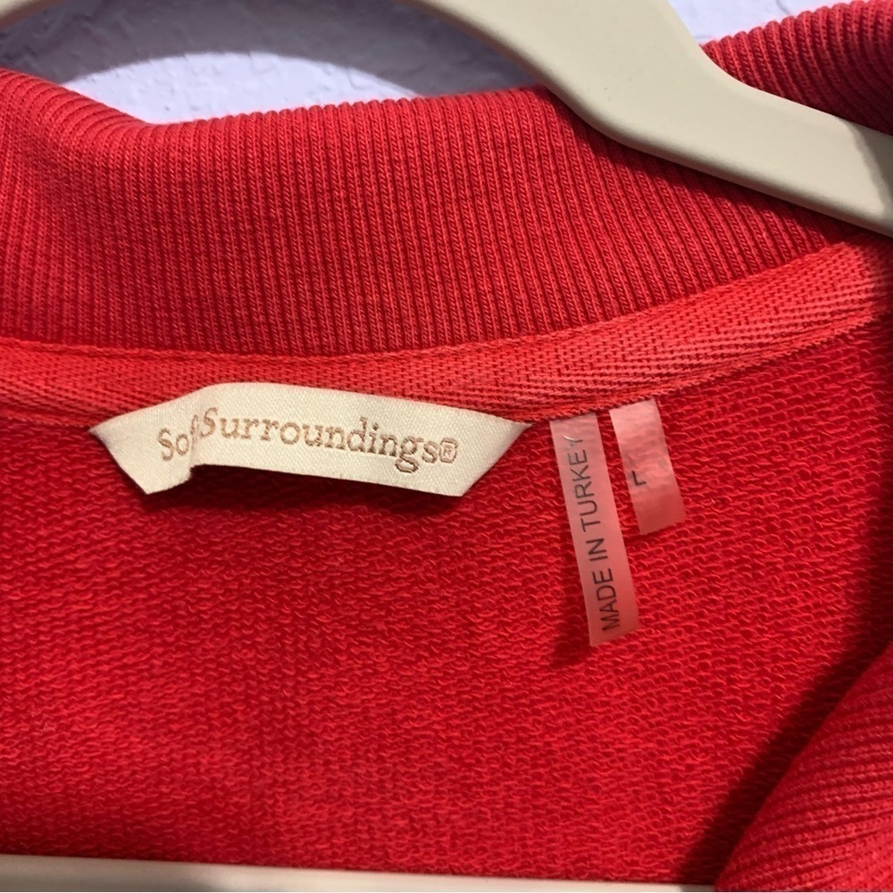 Soft Surroundings Red Snap Pullover Sweater Tunic - image 2